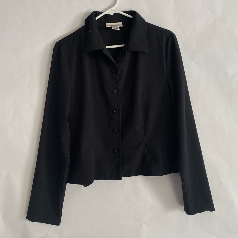 Black button down light blazer